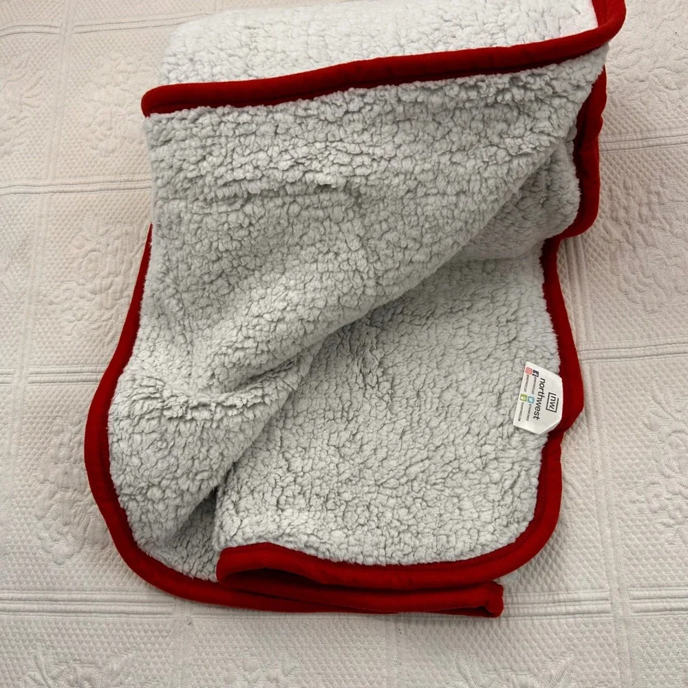 Northwest Tampa Bay Buccaneers NFL Sherpa Fleece Throw Blanket Red White
